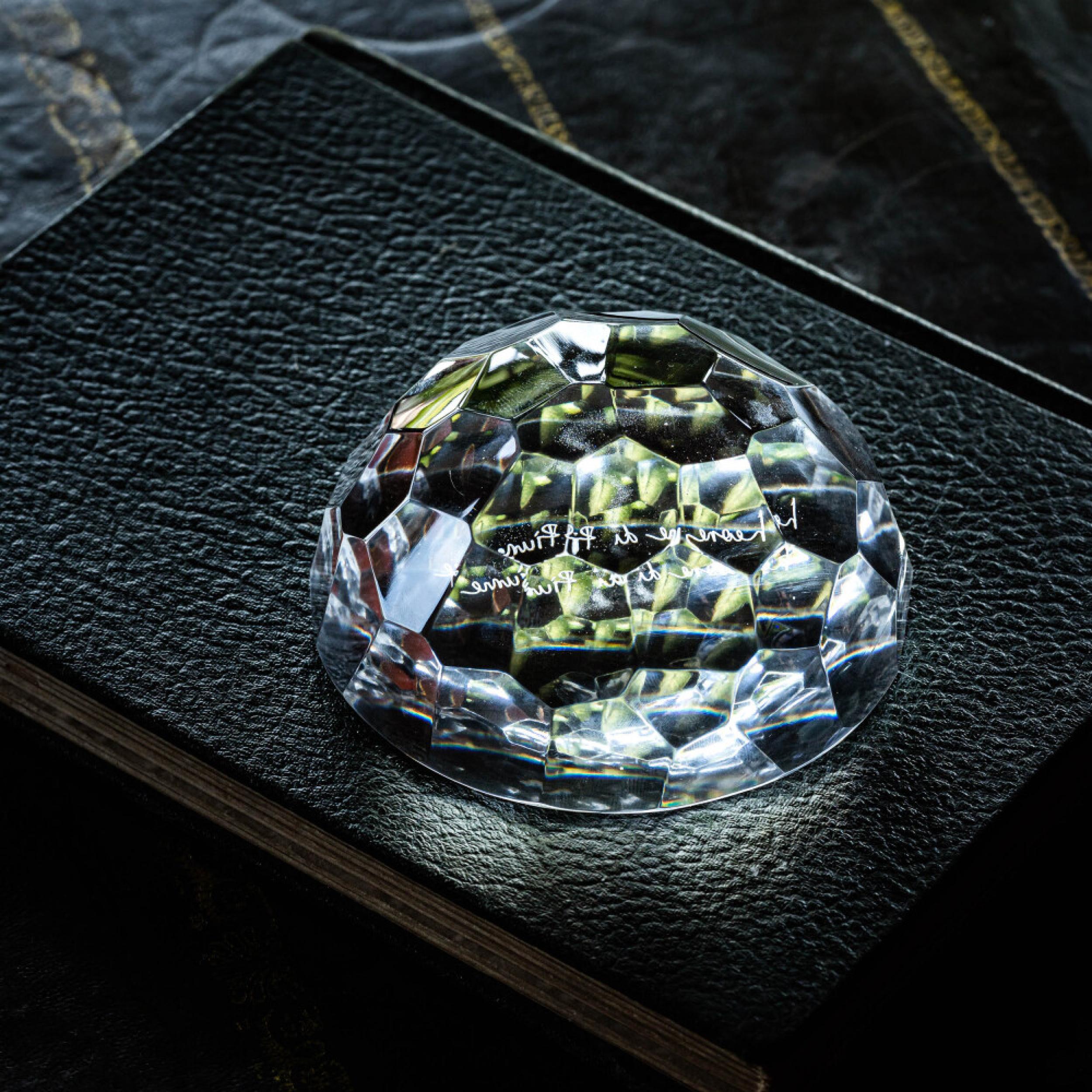 Favo Cut Crystal Paperweight