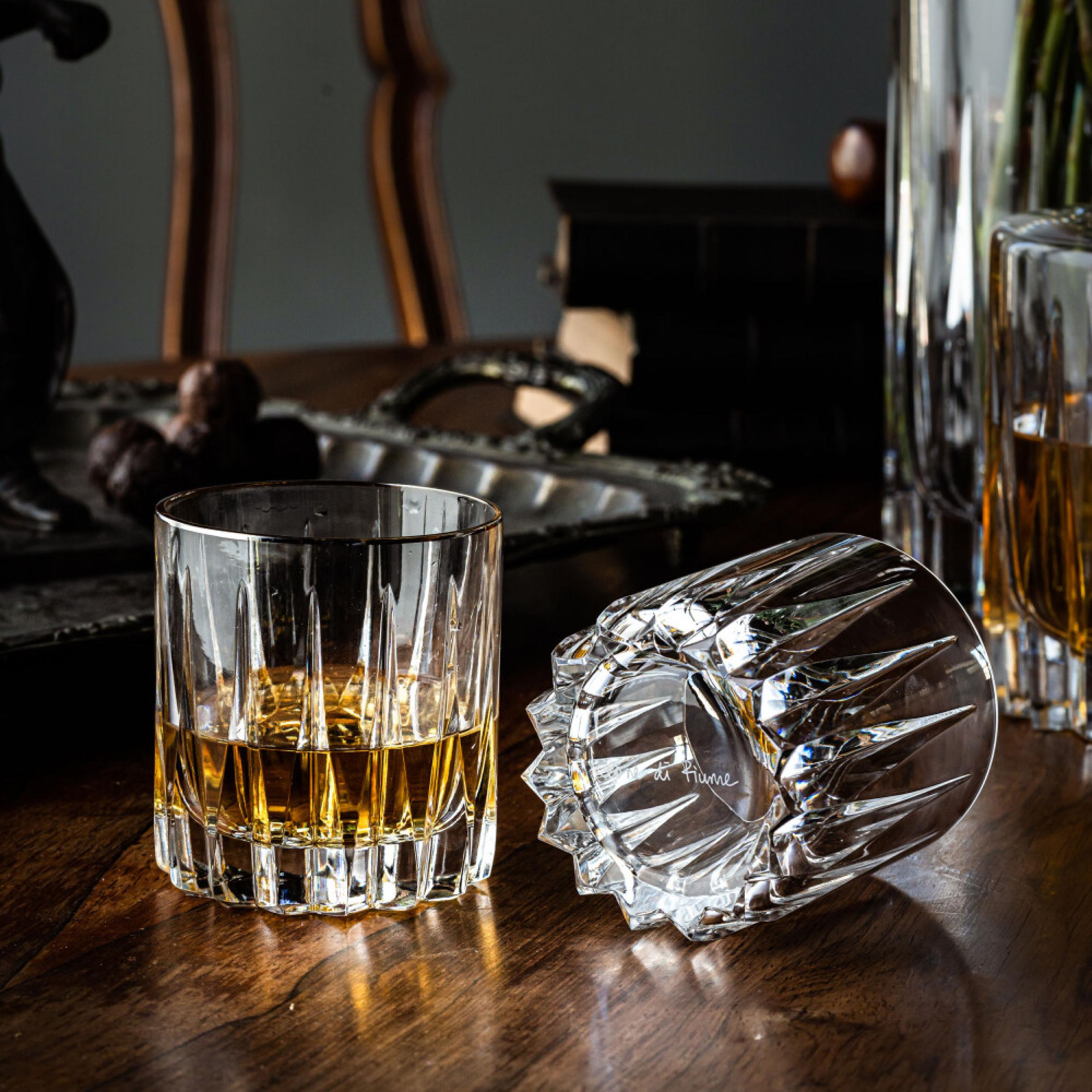 Eterna Cut Crystal Whiskey Glasses, Set of 2